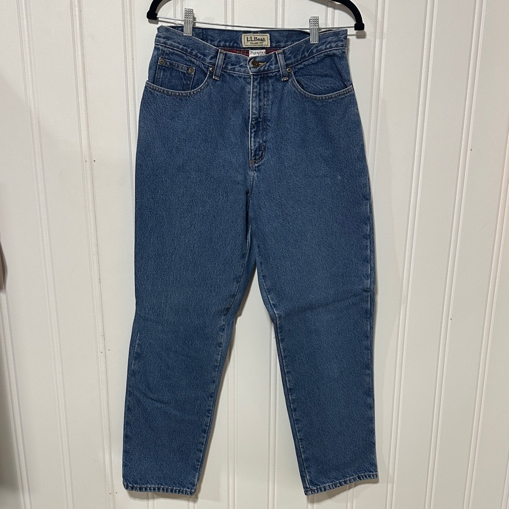L.L.Bean Relaxed Fit Flannel Lined Jeans Women’s 12 Regular Vintage Y2K